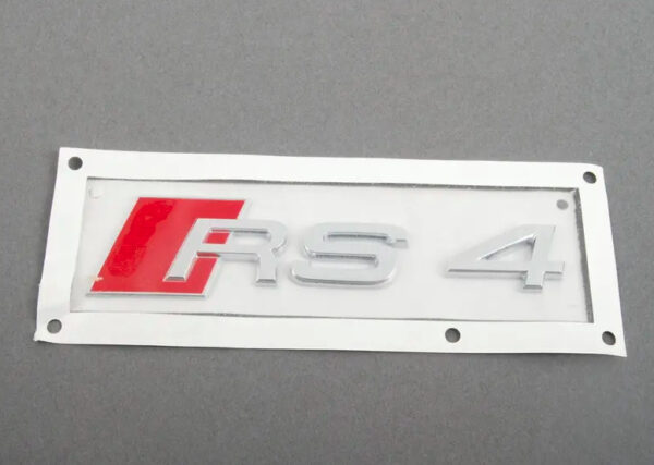 8D98537402ZZ - NEW AUDI RS4 (2000-2016) REAR TRUNK RS4 BADGE EMBLEM 8D98537402ZZ EOM