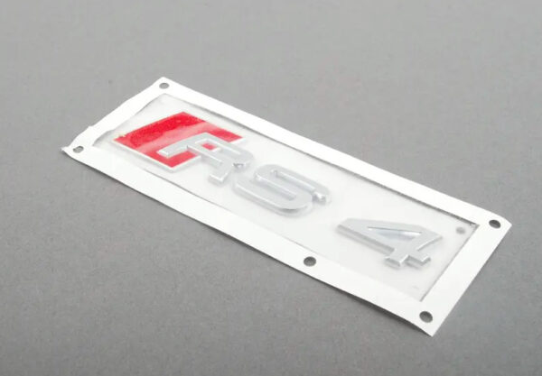 8D98537402ZZ - NEW AUDI RS4 (2000-2016) REAR TRUNK RS4 BADGE EMBLEM 8D98537402ZZ EOM