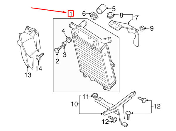 8E0121212H - NEW AUDI A4 8E B7 RIGHT AUXILIARY RADIATOR 8E0121212H ORIGINAL