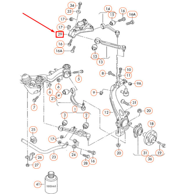 8E0412391C - NEW AUDI A4 B7 FRONT STRUT MOUNT BRACKET 8E0412391C