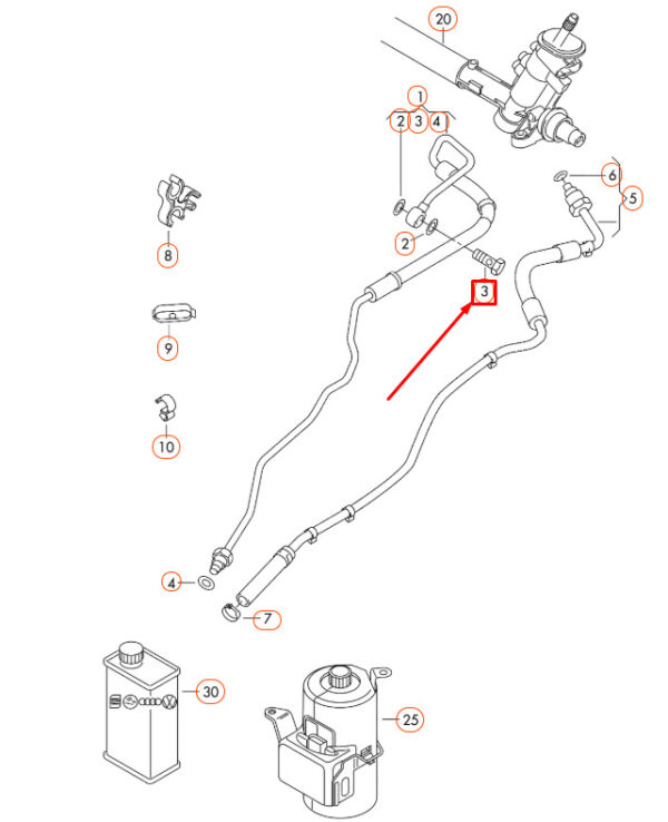8E0422529 - NEW AUDI A1 MK1 POWER STEERING BANJO BOLT 8E0422529