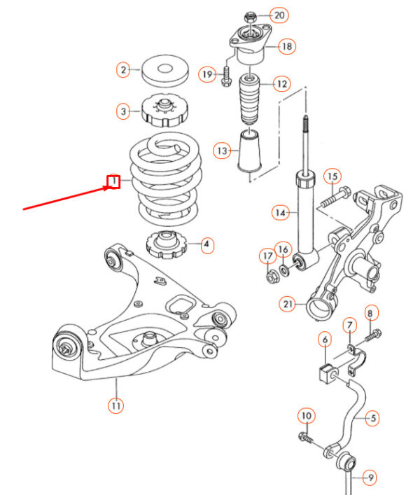 8E0511115FN - NEW AUDI A4 B7 REAR COIL SPRING 8E0511115FN ORIGINAL