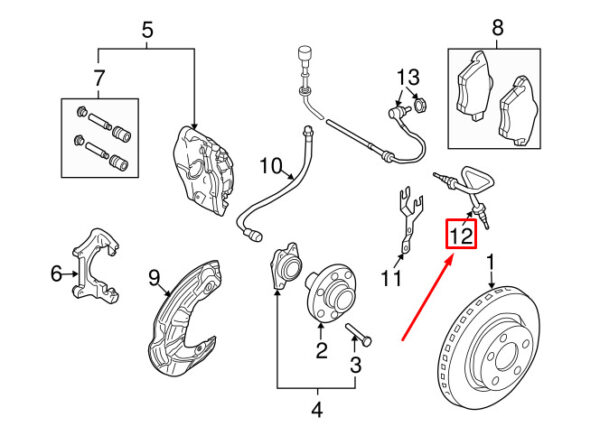 8E0611721F - NEW AUDI A6 AVANT C6 FRONT LEFT BRAKE LINE 8E0611721F ORIGINAL