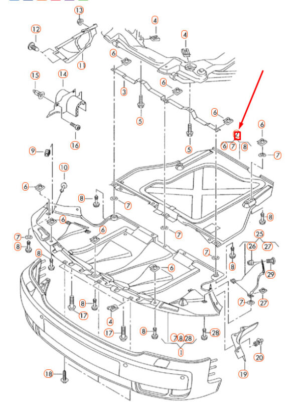 8E0863822D - NEW AUDI A4 B7 UNDERBODY ENGINE NOISE INSULATION 8E0863822D ORIGINAL