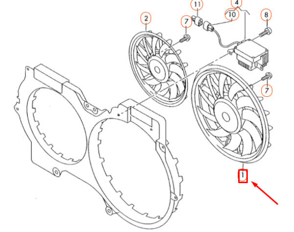 8E0959455K - NEW AUDI A4 B7 LEFT RADIATOR FAN 8E0959455K ORIGINAL
