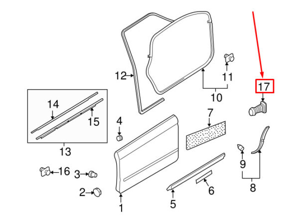 8E0959845B - NEW AUDI A4 AVANT B7 REAR DOORPOST SWITCH 8E0959845B ORIGINAL
