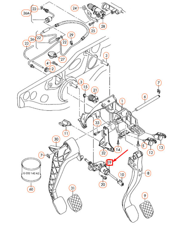 8E1721401AJ - NEW AUDI A4 B7 CLUTCH MASTER CYLINDER 8E1721401AJ