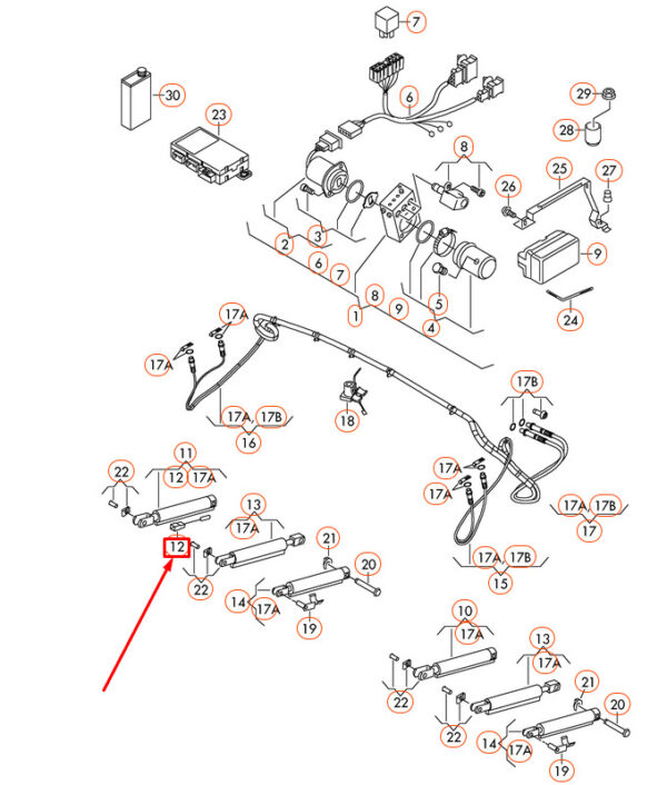 8F0959109 - NEW AUDI A5 CONVERTIBLE 8F RIGHT HALL SENSOR 8F0959109