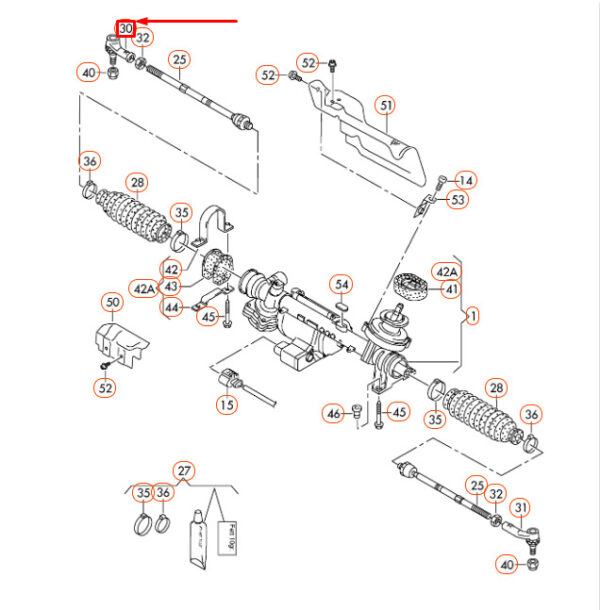 8J0423812 - NEW AUDI TT 8J FRONT RIGHT TIE ROD END 8J0423812 ORIGINAL