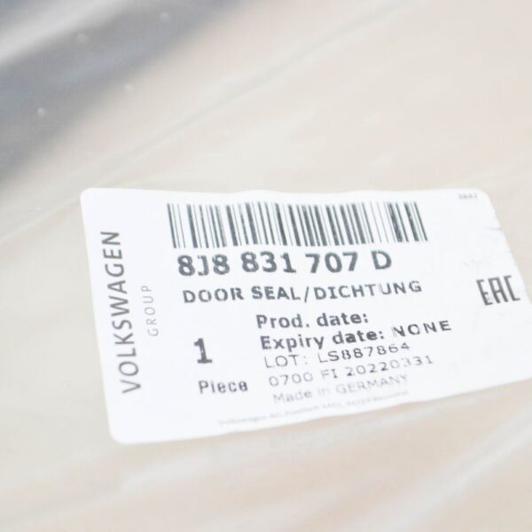 8J8831707D - Audi TT 8J Coupe Interior Gasket Front Left 8J8831707D New