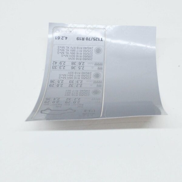 8K0010502KL - NEW AUDI A4 B8 TYRE PRESSURE DATA PLATE 8K0010502KL ORIGINAL