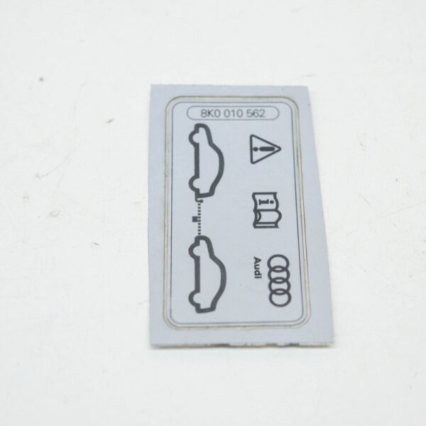 8K0010562 - Audi Q5 SQ5 FY 80A Engine Sticker Information Label 8K0010562 NEW ORIGINAL
