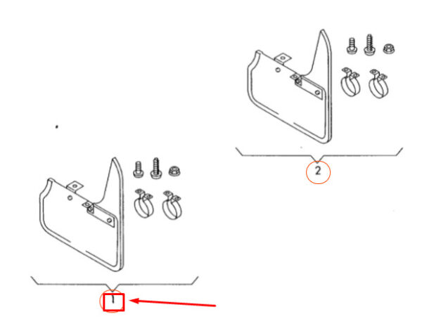 8K0075111 - NEW AUDI A4 SET MUD FLAPS FRONT 2007- 8K0075111 ORIGINAL