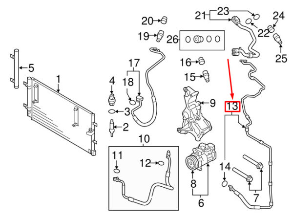 8K0260710Q - NEW AUDI A4 AVANT B8 A/C REFRIGERANT LIQUID LINE 8K0260710Q ORIGINAL