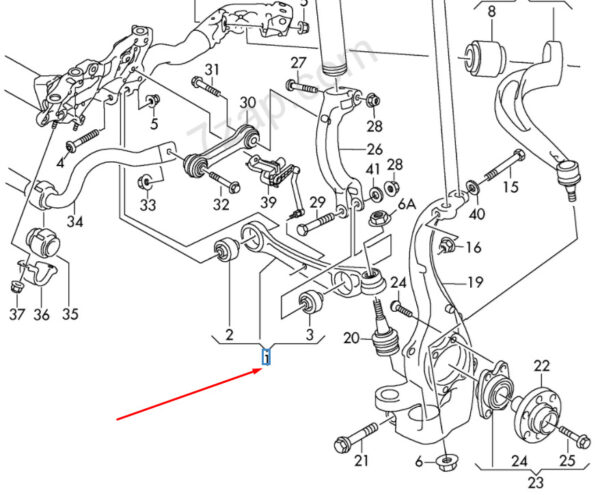 8K0407151D - NEW AUDI A6 C7 FRONT LEFT CONTROL ARM LOWER 8K0407151D 09-11 ORIGINAL