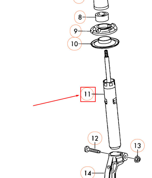 8K0413031CG - NEW AUDI A4 B8 FRONT GAS SHOCK ABSORBER 8K0413031CG ORIGINAL