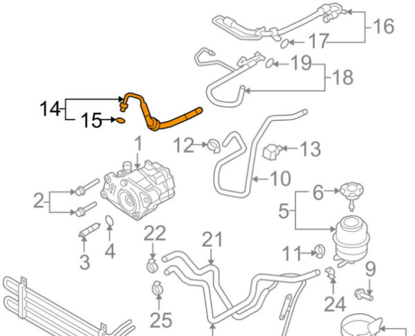 8K0422893D - NEW AUDI A5 8T STRETCH HOSE 8K0422893D ORIGINAL