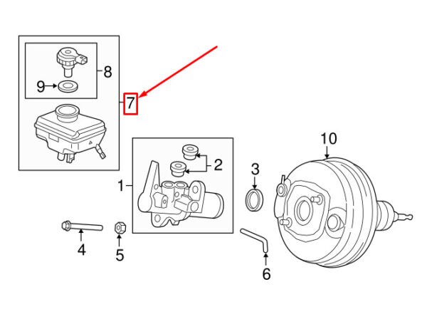 8K0611301A - NEW AUDI A7 SPORTBACK 4G BRAKE MASTER CYLINDER RESERVOIR 8K0611301A ORIGINAL