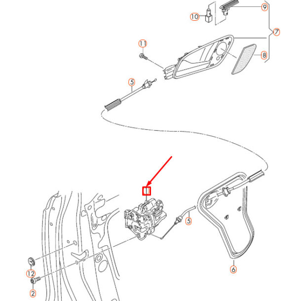 8K0839016G - NEW AUDI Q3 8U REAR RIGHT DOOR LOCK 8K0839016G ORIGINAL