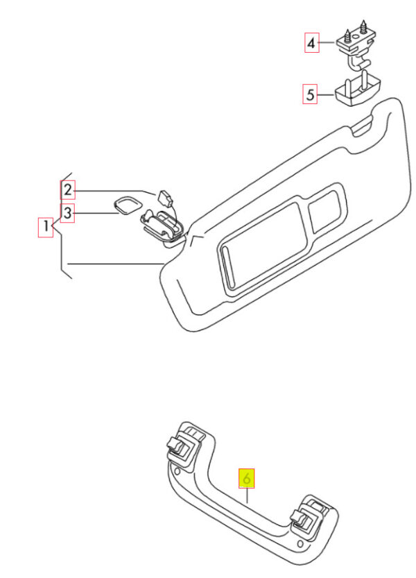 8K0857607C4PK - NEW AUDI VW SKODA REAR N/S LEFT HEADLINER HANDLE GRIP 8K0857607C4PK 12-17