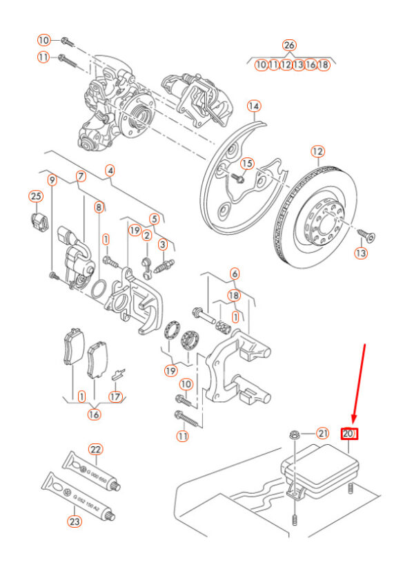 8K0907801H - NEW AUDI A4 B8 HANDBRAKE CONTROL MODULE UNIT 8K0907801H ORIGINAL
