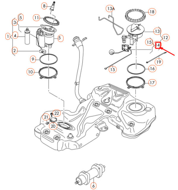 8K0919671B - NEW AUDI A4 B8 LEFT FUEL GAUGE SENSOR 8K0919671B