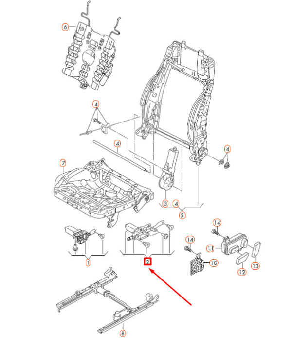 8K0959111 - NEW AUDI A3 8V FRONT LEFT SEAT HEIGHT ADJUSTMENT MOTOR 8K0959111 ORIGINAL