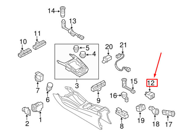 8K0963564 - NEW AUDI Q5 8R RIGHT REAR SEAT HEATER RHEOSTAT 8K0963564 ORIGINAL