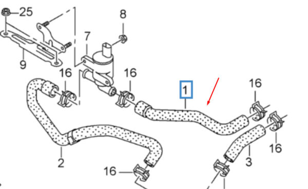8K2819374E - NEW AUDI A4 B8 COOLANT HOSE PIPE RHD 8K2819374E OEM