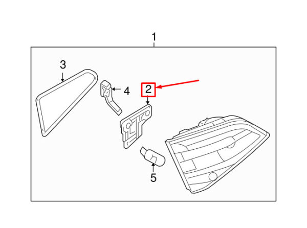 8K5945257F - NEW AUDI A4 AVANT B8 REAR LEFT INNER LED BULB CARRIER 8K5945257F ORIGINAL