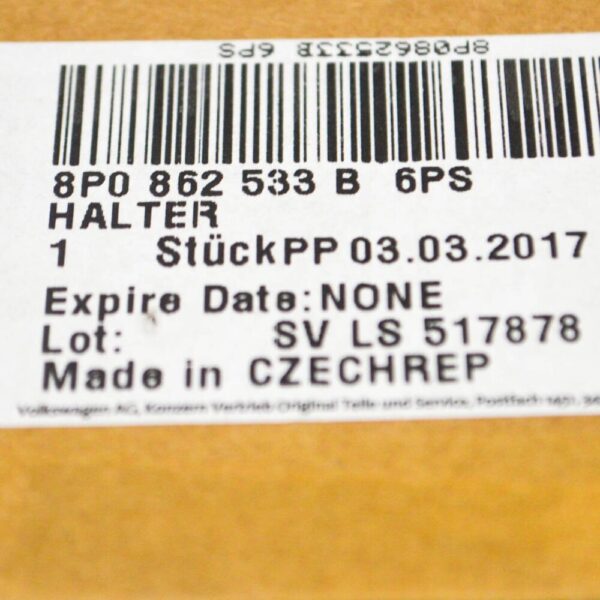8P0862533B6PS - Audi A3 8P Center Console Cup Holder 8P0862533B6PS NEW GENUINE