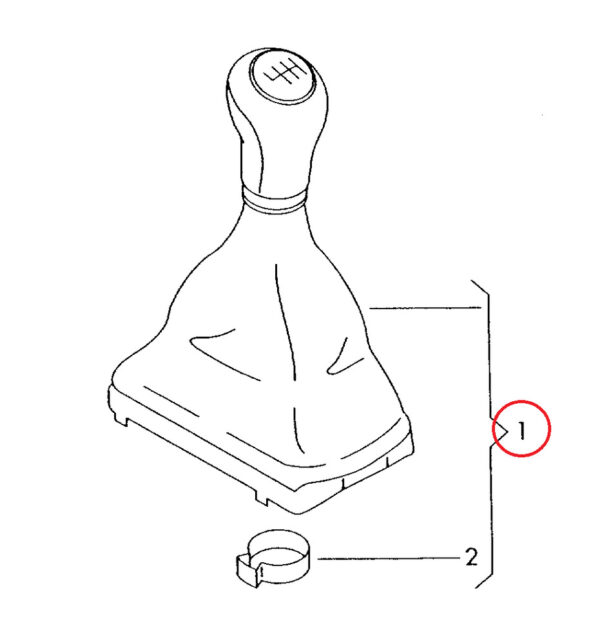 8P0863278CCSZN - Genuine Audi A3 S-LINE Sportback Leather Shift Button 6 Speed 8P0863278CCSZN OEM