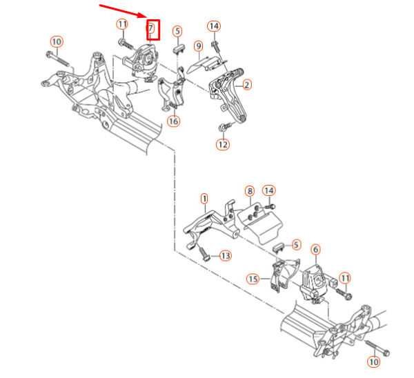 8R0199381AS - NEW AUDI Q5 8R RIGHT SIDE ENGINE MOUNT 8R0199381AS ORIGINAL