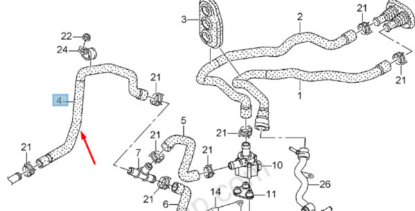 8R0819374AB - NEW AUDI Q5 8R COOLANT PIPE HOSE 8R0819374AB 2014OEM