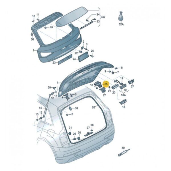 8R0827505A - NEW AUDI Q5 8R TAILGATE LOCK 8R0827505A