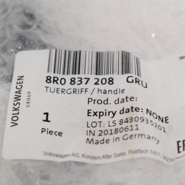 8R0837208GRU - NEW AUDI Q5 8R EXTERIOR FRONT RIGHT DOOR HANDLE 8R0837208 GRU ORIGINAL