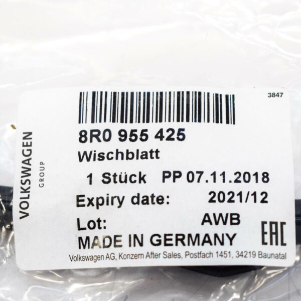 8R0955425 - NEW AUDI Q5 8R REAR AERO WIPER BLADE 8R0955425