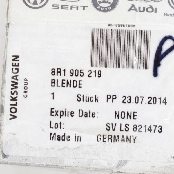 8R1905219 - Audi Q5 8R ignition lock cover, left handlebar, 8R1905219, 2011, new, original