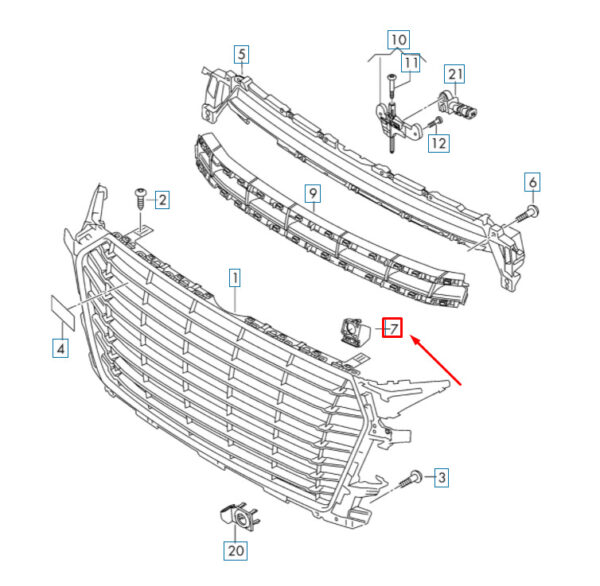 8S0853232B - NEW AUDI TT TTS MK3 14-18 RIGHT PARKING AID SENSOR MOUNT 8S0853232B 16-19