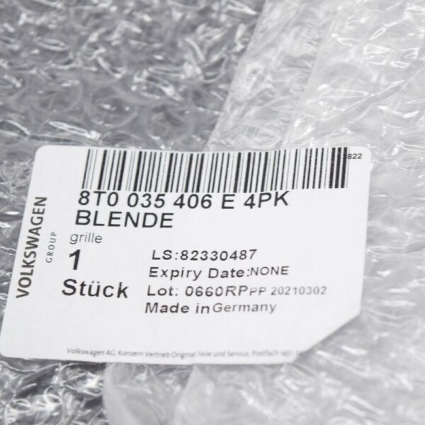 8T0035406E4PK - NEW AUDI A5 COUPE 8T3 REAR SHELF RIGHT SPEAKER TRIM COVER 8T0035406E4PK