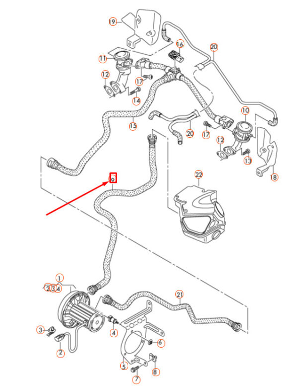 8T0133817D - NEW AUDI A4 AVANT S4 QUATTRO A5 S5 CABRIOLET CONNECTING PIPE 8T0133817D ORIGINAL