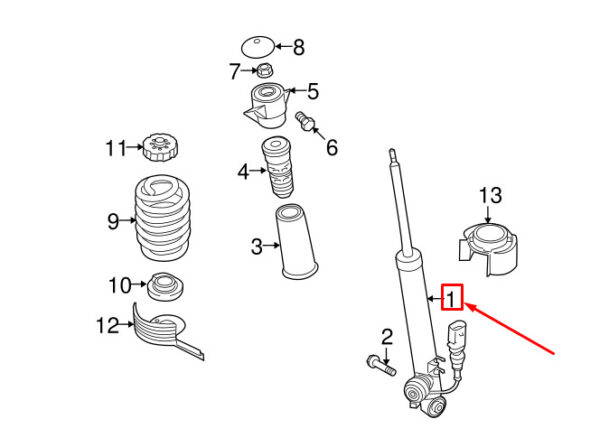 8T0513035M - NEW AUDI A4 AVANT B8 REAR SHOCK ABSORBER 8T0513035M ORIGINAL