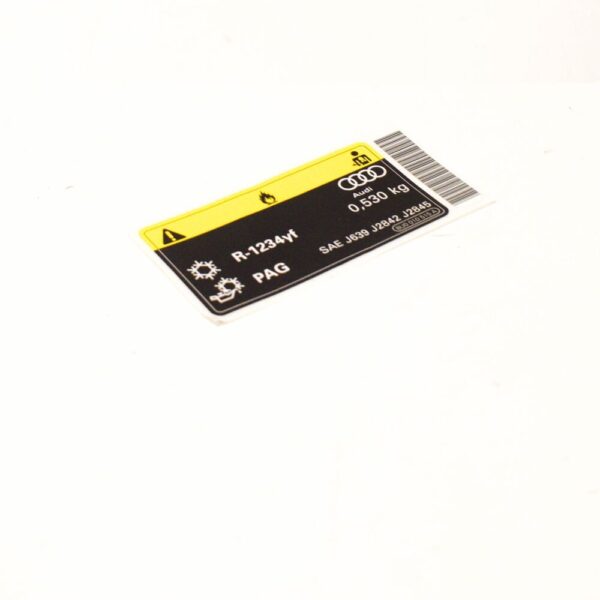 8U0010515A - NEW AUDI Q3 8U AC LABEL 8U0010515A ORIGINAL