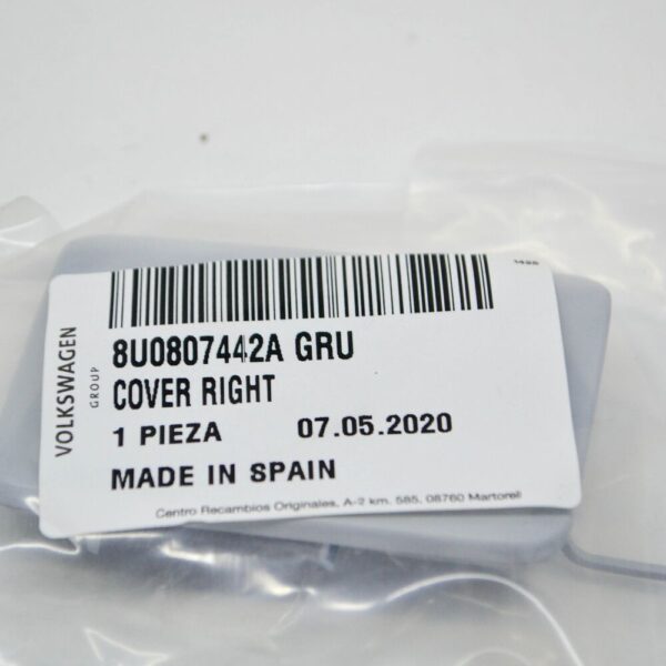 8U0807442AGRU - Audi Q3 8U Front Bumper Right Tow Eye Cover 8U0807442AGRU NEW GENUINE