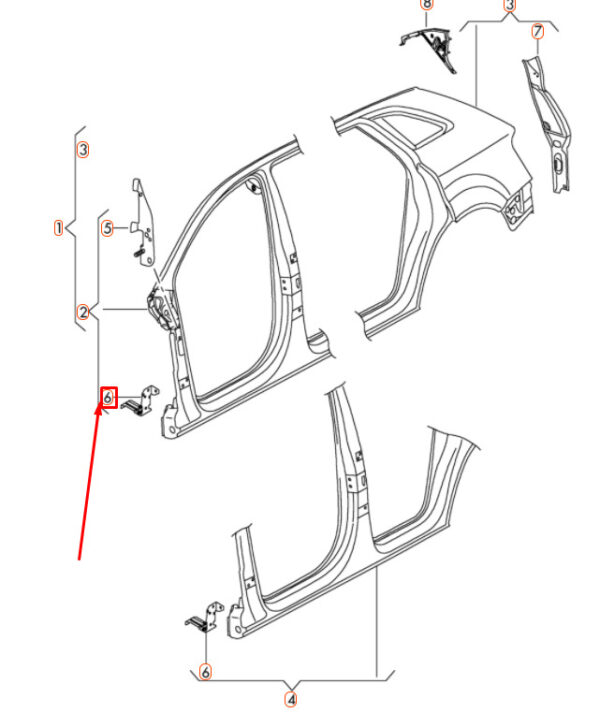 8U0810334 - Audi Q3 8U Right Bezel Lower Bezel Angle 8U0810334 NEW REAL
