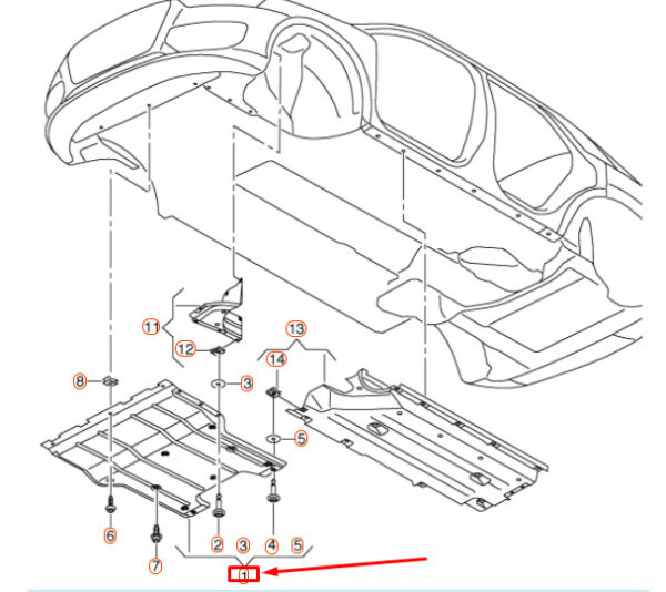 8U0863821A - NEW AUDI Q3 8U UNDERBODY RADIATOR SUPPORT SPLASH SHIELD 8U0863821A ORIGINAL