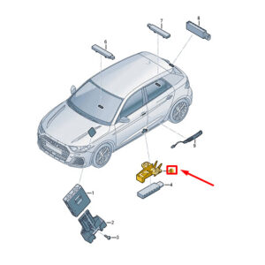 8U0907525 - Audi A1 GB Keyless Entry Antenna Mount 8U0907525 NEW ORIGINAL