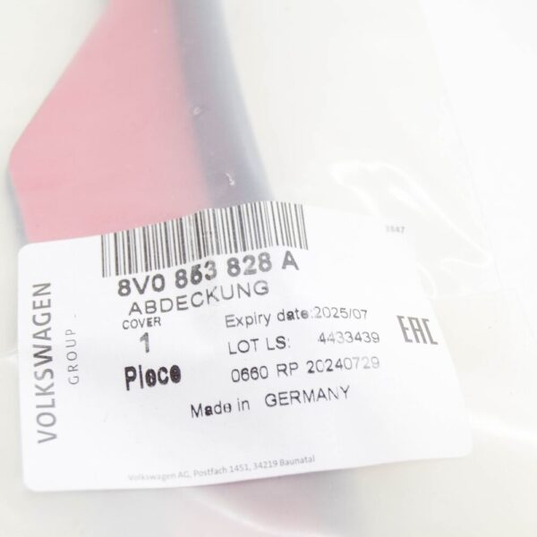 8V0853828A - Audi RS3 Rear Right Wheel Cover 8V0853828A NEW GENUINE