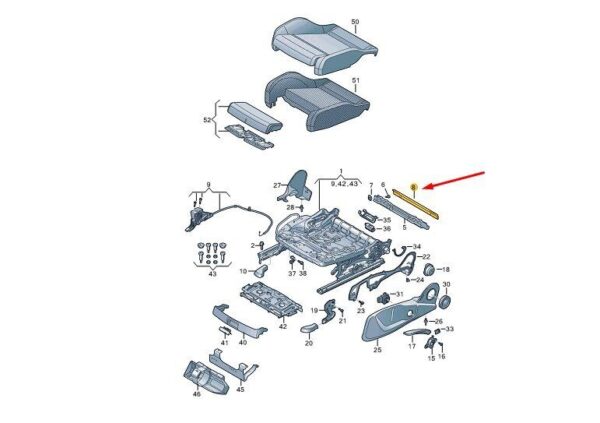 8W0881708OT8 - AUDI Q5 FY Front Right Seat Isofix Holder Cover LHD 8W0881708OT8 NEW GENUINE