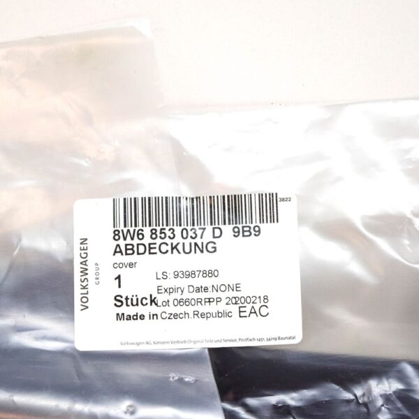 8W6853037D - Audi A5 RS5 8W6 front bumper upper radiator grille molding strip 8W6853037D9B9 NE